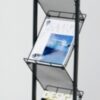 Deflect-O Literature Display Rack, Wire, Black 2-Sided, A4 x 7